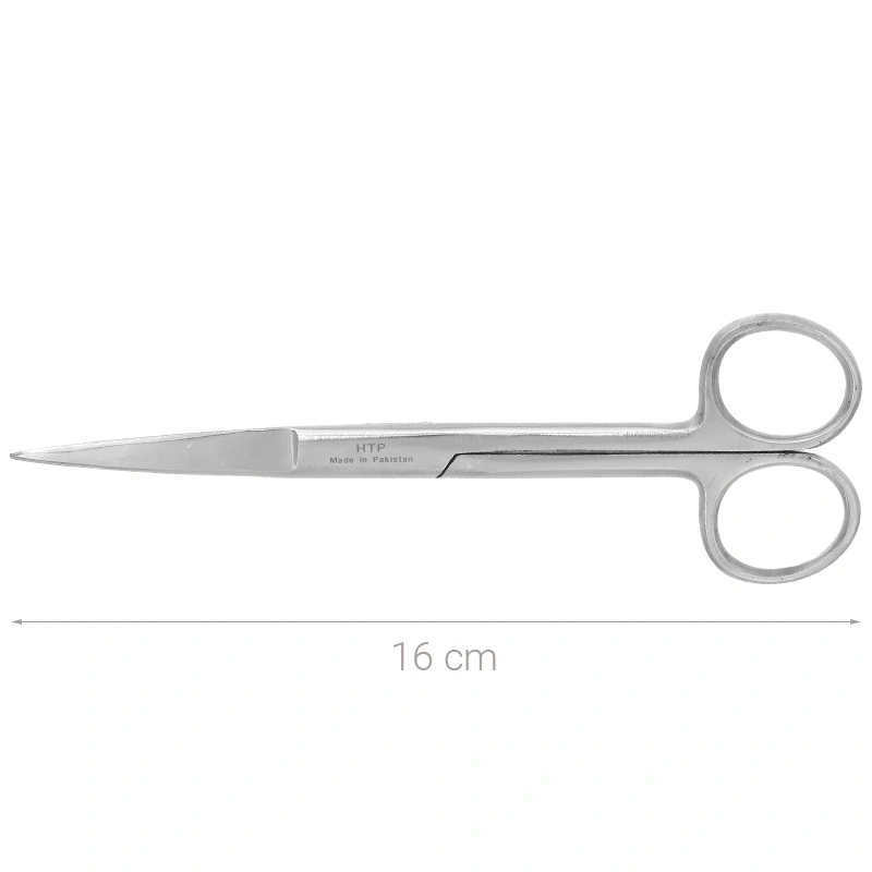 Kéo y tế thẳng nhọn HTP Inox 16cm - 4